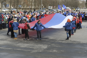 18-03-2016 Праздничный митинг в Киришах, посвященный Дню воссоединения Крыма с Россией