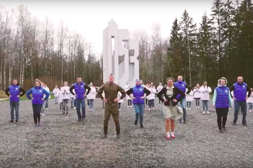 Победные флешмобы в Ленинградской области