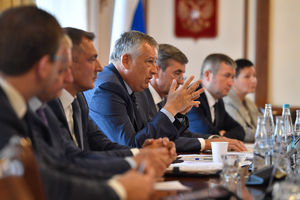 Встреча губернатора Ленинградской области с министром промышленности Республики Беларусь