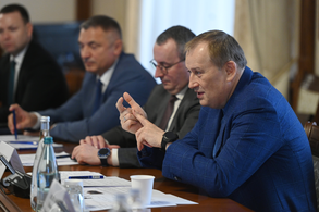 Встреча губернатора Ленобласти с Председателем Брестского облисполкома Республики Беларусь