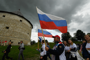 Празднование Дня флага России в Старой Ладоге