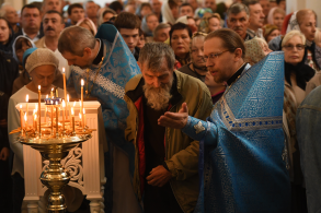 Церемония освящения Церкви Тихвинской иконы Божией Матери в селе Путилово
