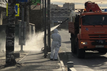 Мурино дезинфицируют