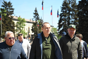 Рабочая поездка губернатора Ленинградской области Александра Дрозденко в Енакиево Донецкой Народной Республики