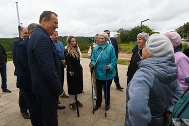 Благоустройство «Зеленого квадрата» в Пикалево продолжается