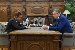 Встреча губернатора Ленинградской области Александра Дрозденко с председателем Правления ПАО «Газпром» Алексеем Миллером