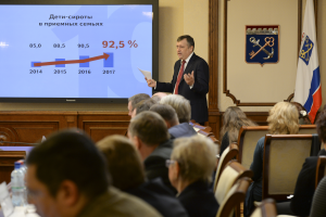Выступление губернатора Александра Дрозденко с презентацией "Программы 12"