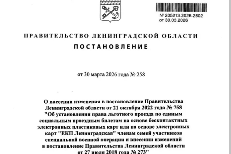 Ленобласть упрощает получение льготного проезда на железнодорожном транспорте для детей участников СВО