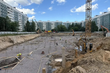 В Новом Девяткино готовят фундамент новой школы