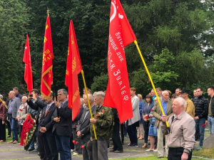 Торжественно-траурный митинг в День памяти и скорби, город Гатчина. Предоставлено Администрацией Гатчинского района