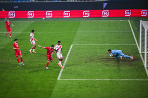 Матч сборной России по футболу, подписание соглашения о развитии футбола в Ленинградской области с президентом Российского футбольного союза Александром Дюковым