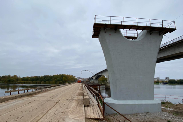 Киришский мост «идёт» на опоры